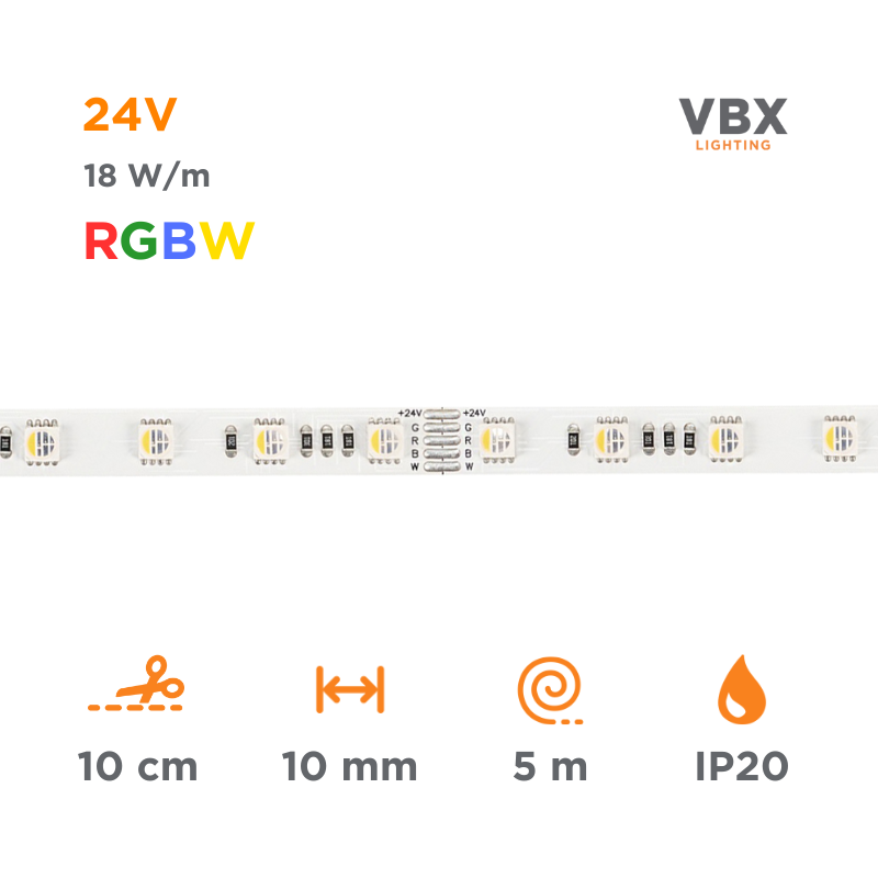 Reel 5 meters LED VBX Led Strip - RGBW